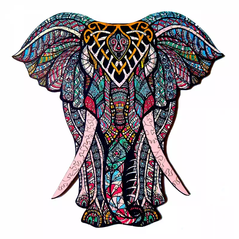 Védelmező elefánt - Prémium fa puzzle 