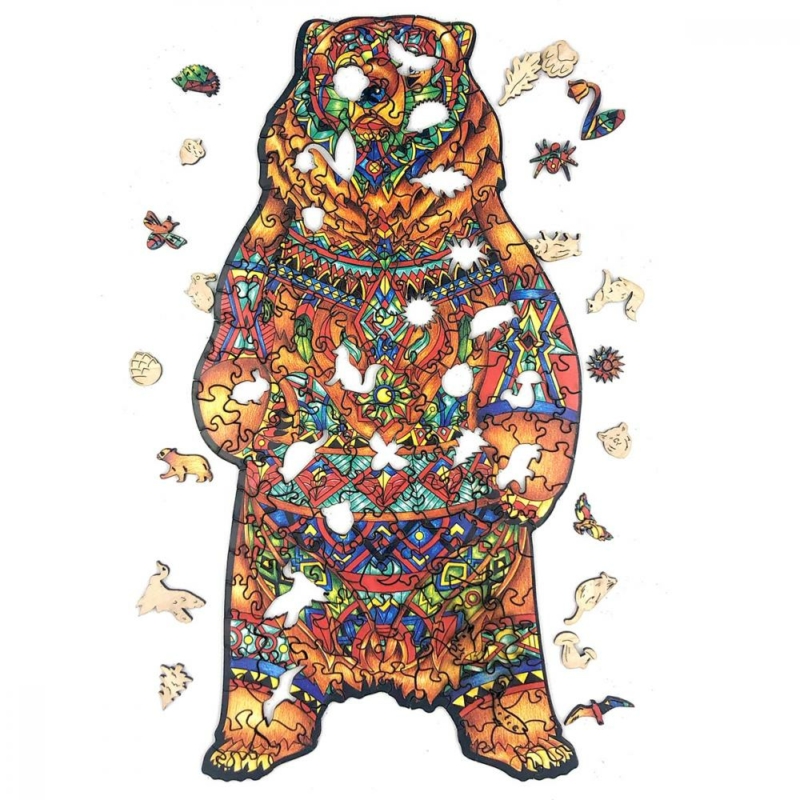Bájos medve fa puzzle - L méret 
