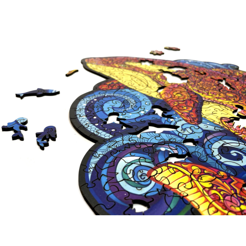 Kardszárnyú Delfin fa puzzle - L méret 