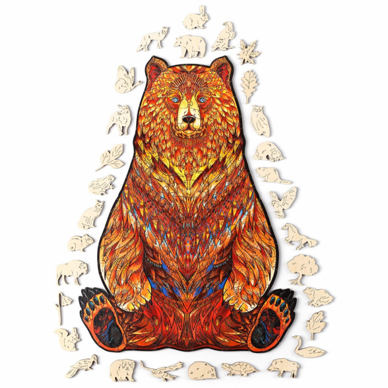 Bozontos Medve fa puzzle
