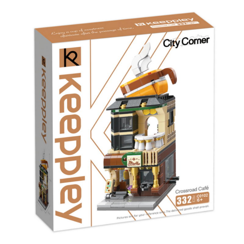 QMAN® C0102 Keeppley lego-kompatibilis építőjáték Crossroad Kávézó