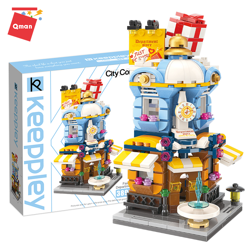 QMAN® C0105 Keeppley lego-kompatibilis építőjáték Divat Shopping Bevásárlóház