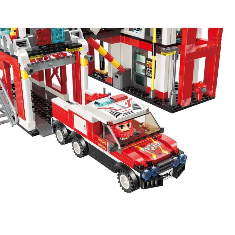 QMAN® W12014 lego-kompatibilis építőjáték Nagy Tűzoltó Parancsnokság