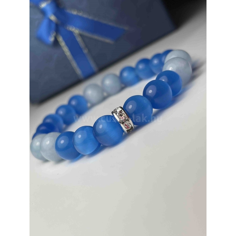 Tengeri kékség női ásvány karkötő