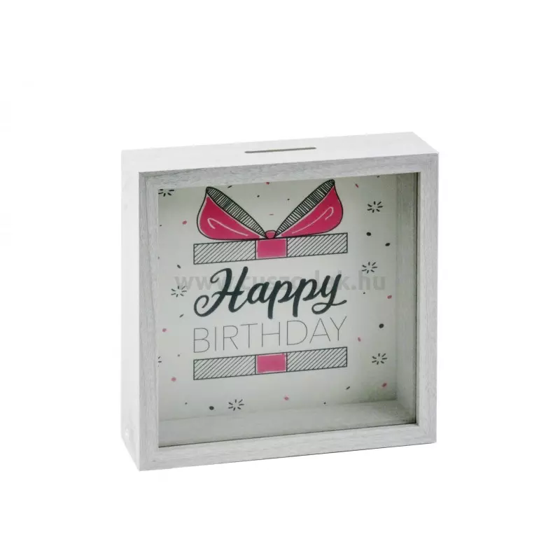 Happy Birthday feliratú persely box